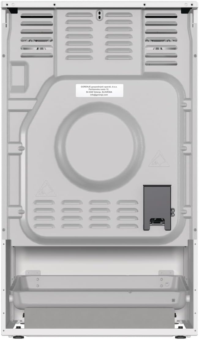 Gorenje GECS5C 60 WPA Elektro-Standherd mit Glaskeramik-Kochfeld / 50cm / 70 Liter/GentleClose/Schnellaufheizung/AirFry/ExtraSteam/Teleskopauszüge/AquaClean/weiß, 740538, 70L