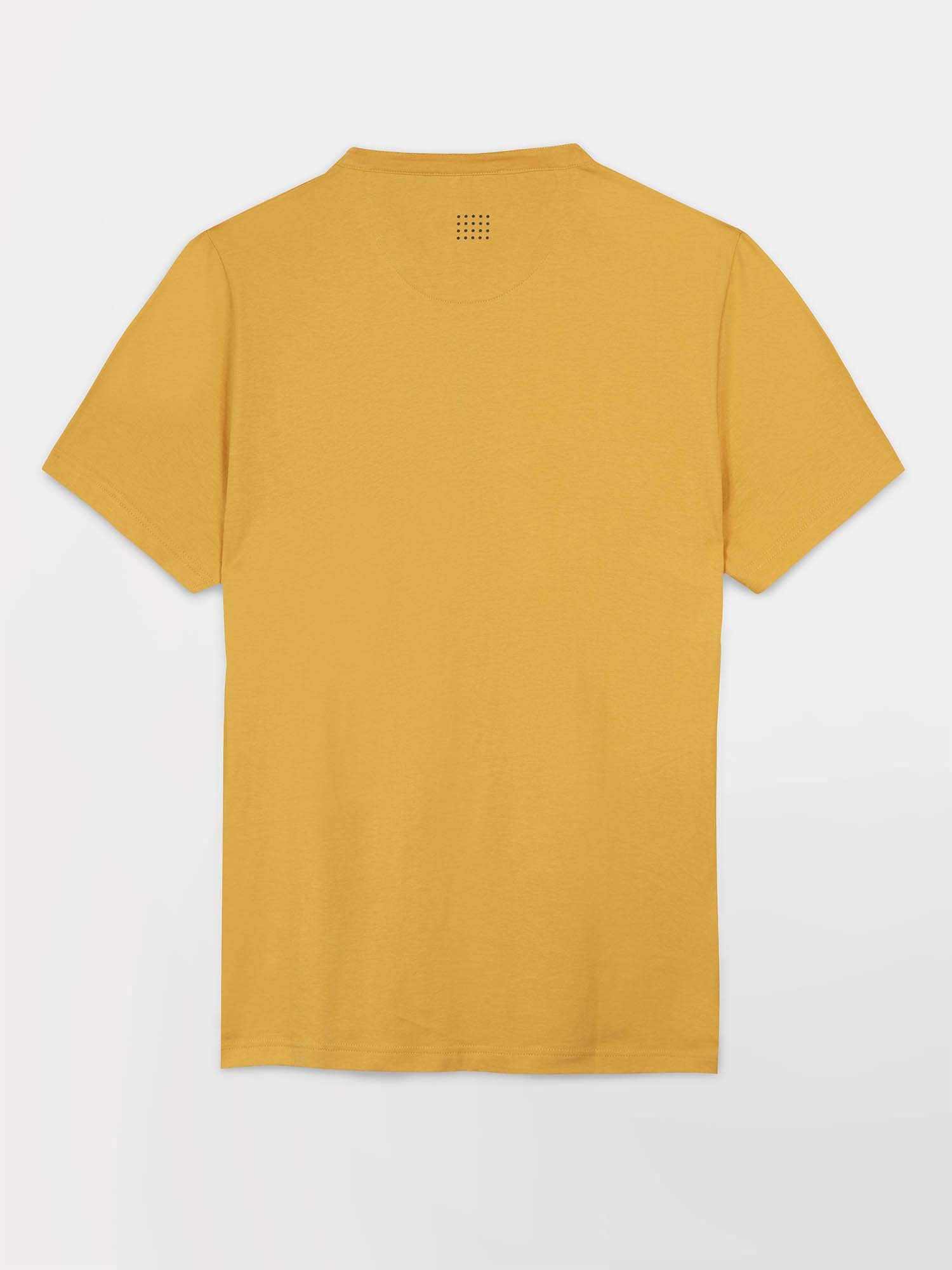 Tee Shirt Homme Col Tunisien Jaune