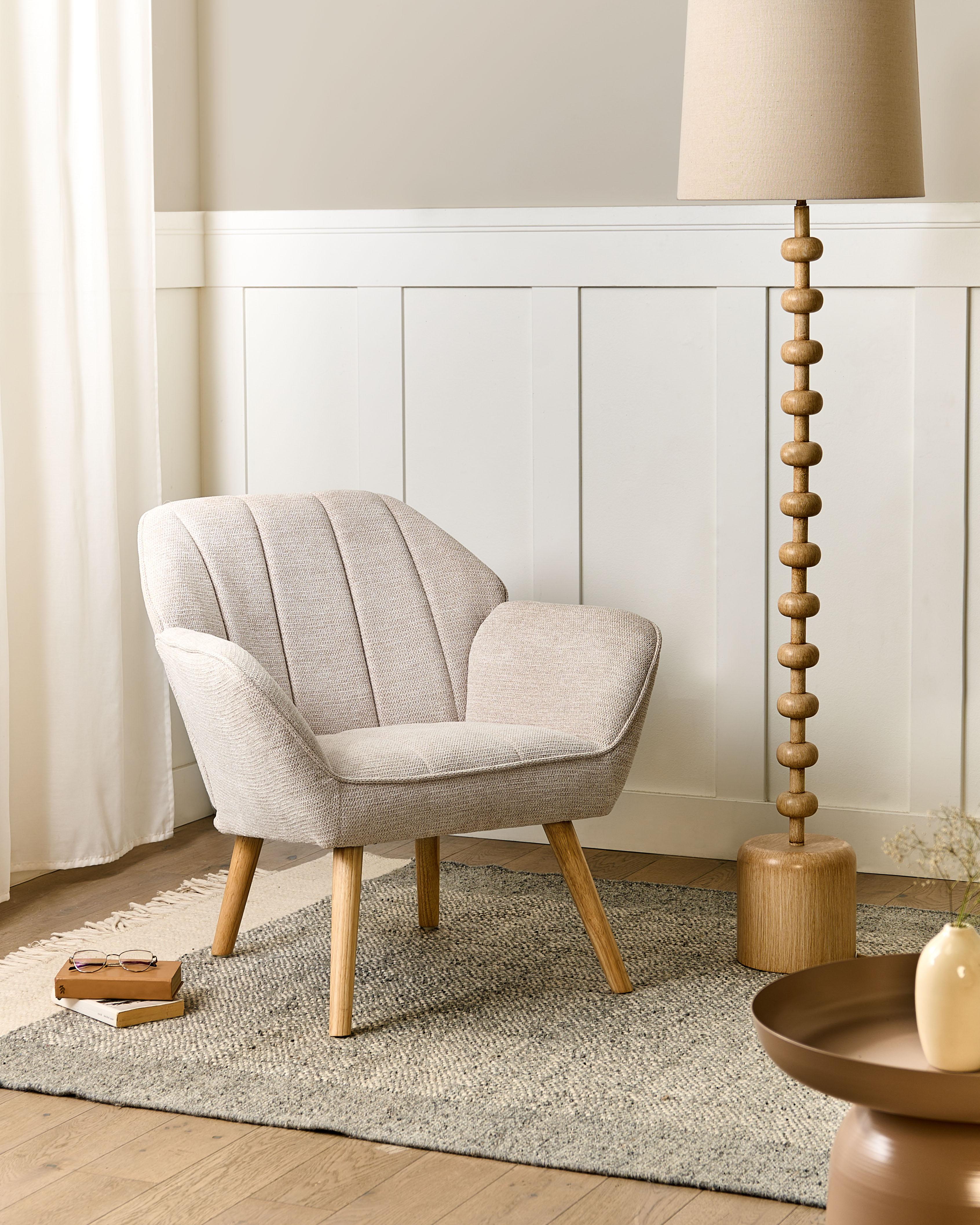 Fauteuil TORUD Stof Lichtbeige