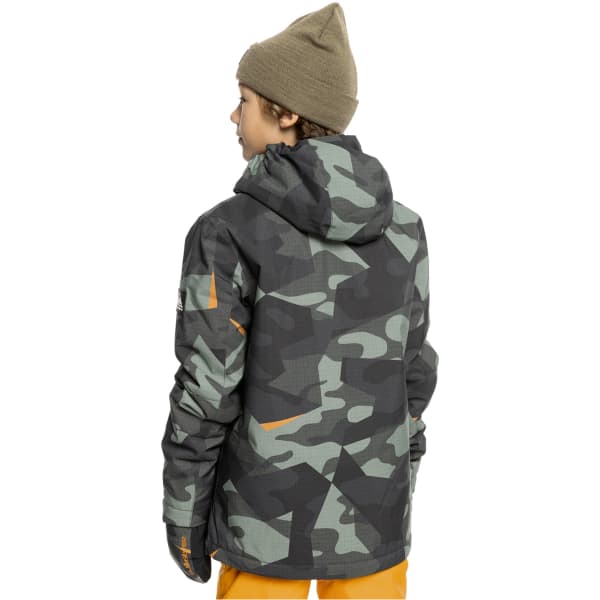 Veste de ski QUIKSILVER MISSION PRINTED YTH JK PUZZLE CAMO SEA SPRAY