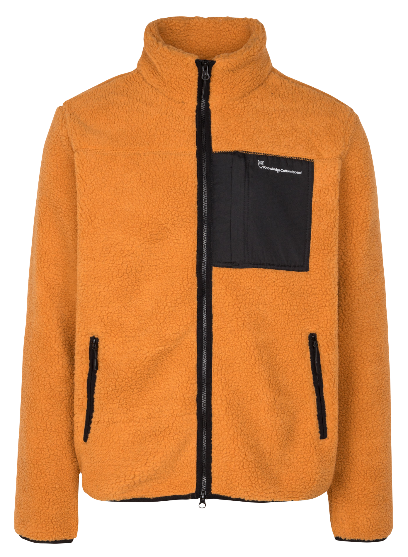 Veste molletonnée col montant| Orange