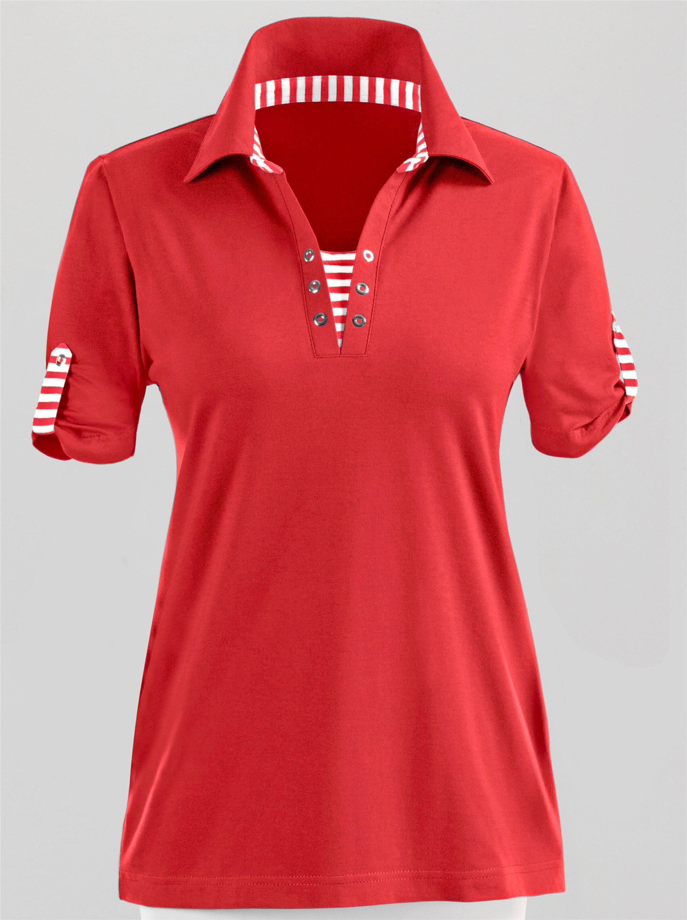 Kurzarmshirt in kirschrot