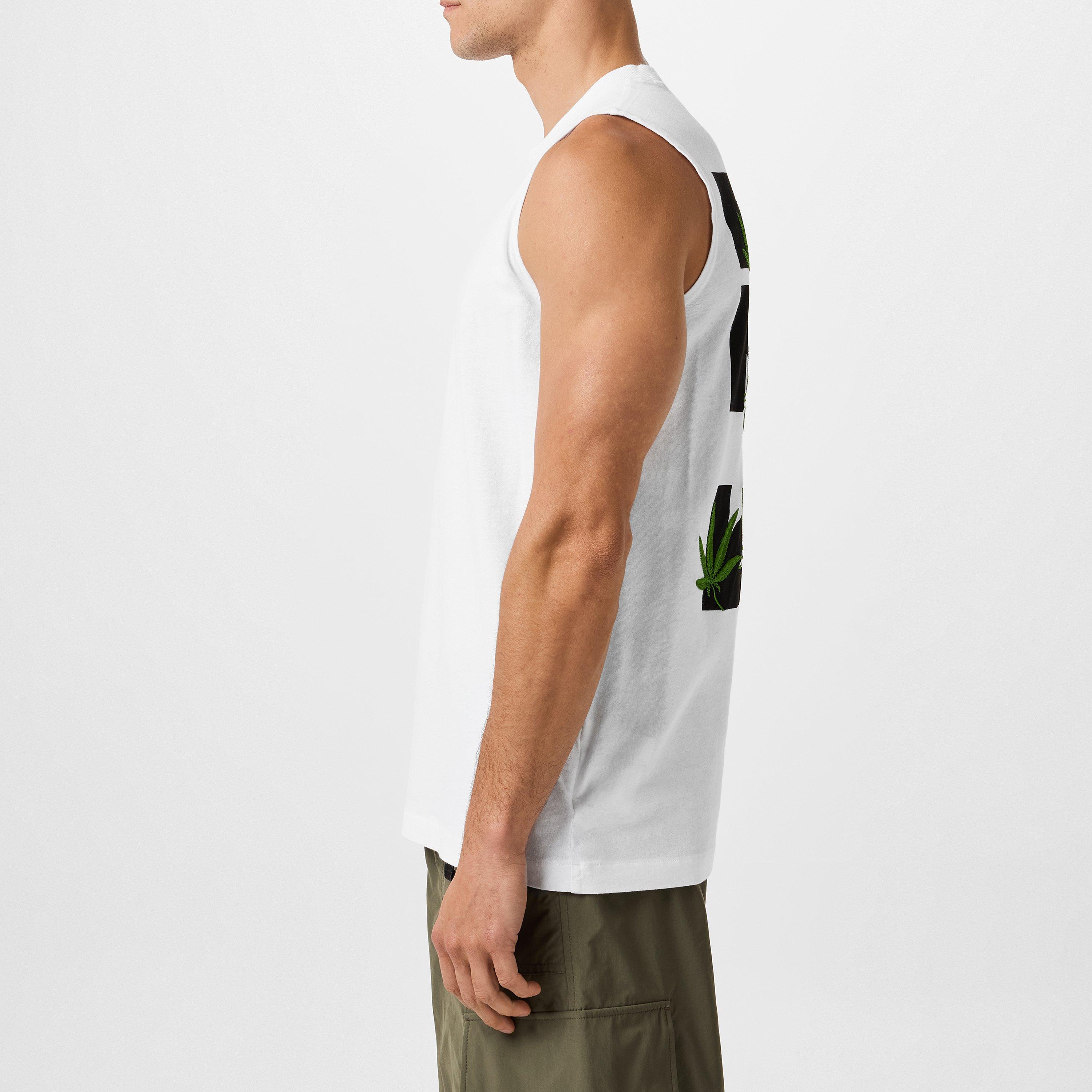 Off White Leaf Arrow Tank Top