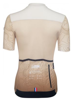 Maillot Manches Courtes Femme Grand Ballon Sable Coupe Ajustée