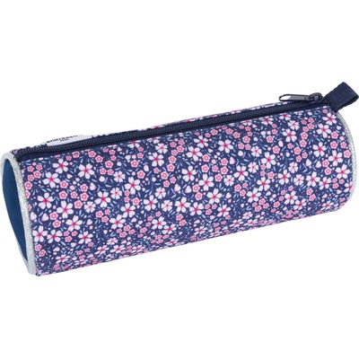 Trousse ronde Les Scolaires Fille - 1 compartiment - marine - Oberthur