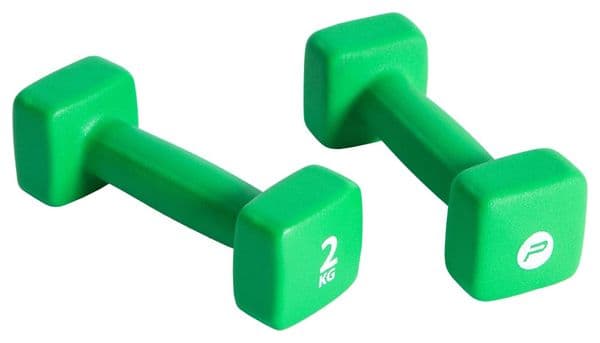 Pure2Improve Ensemble d'haltères 2x2 kg Néoprène Vert