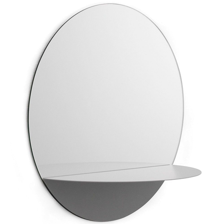 Normann Copenhagen Horizon Round Ø34 spiegel met plankje grijs