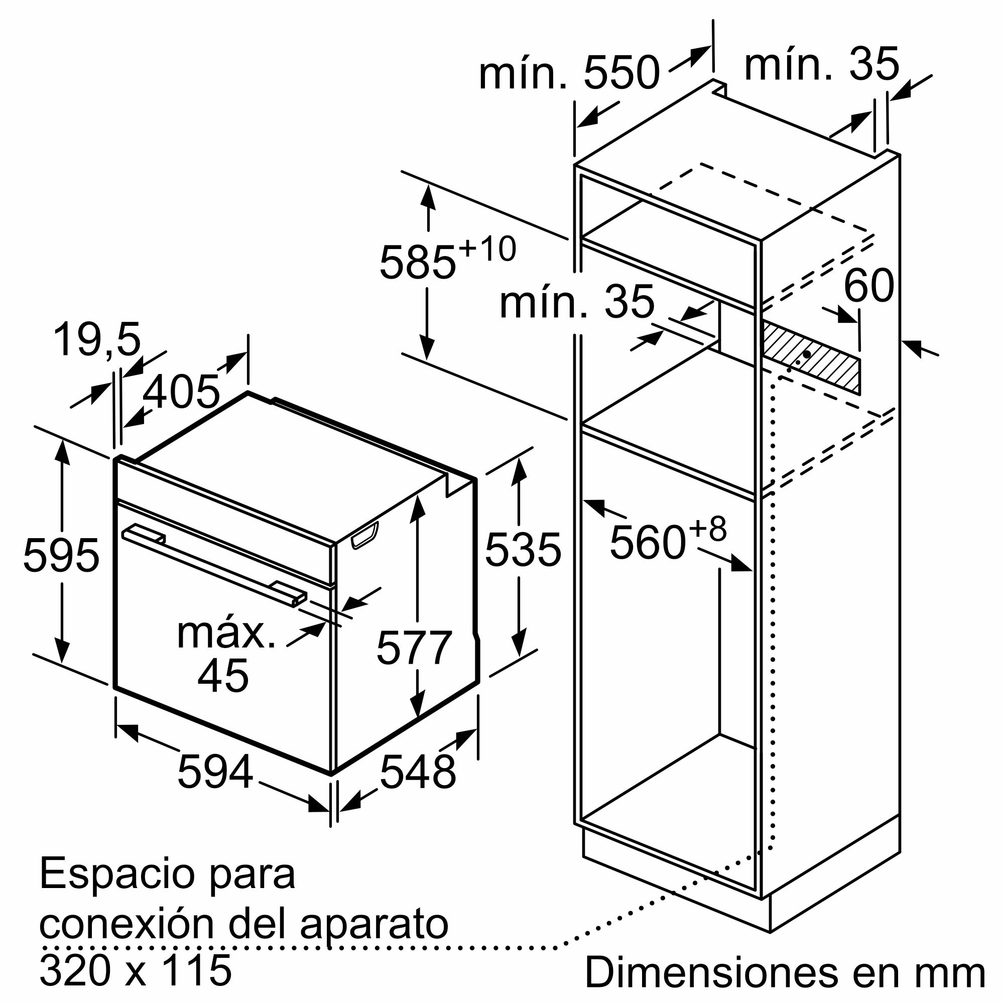 Forno Série 8 60 x 60 cm Preto HBG7741B1