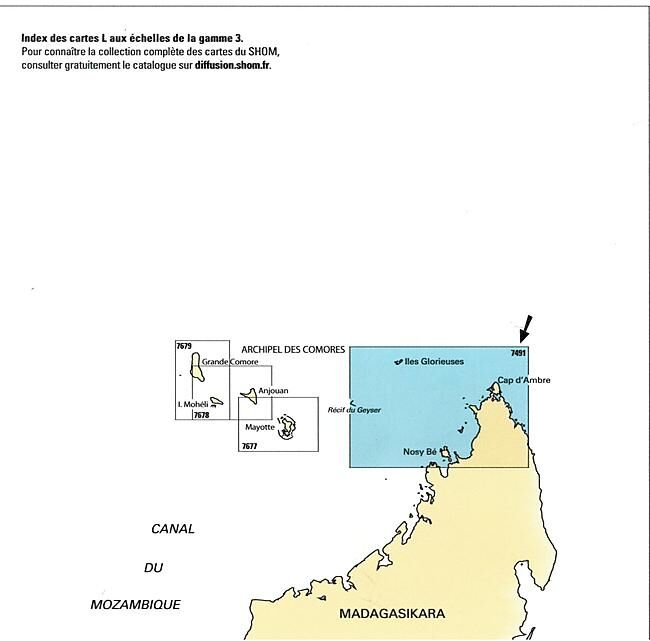 EPSHOM - 7491L DE NOSY BE A LA BAIE D ANTSIRANANA