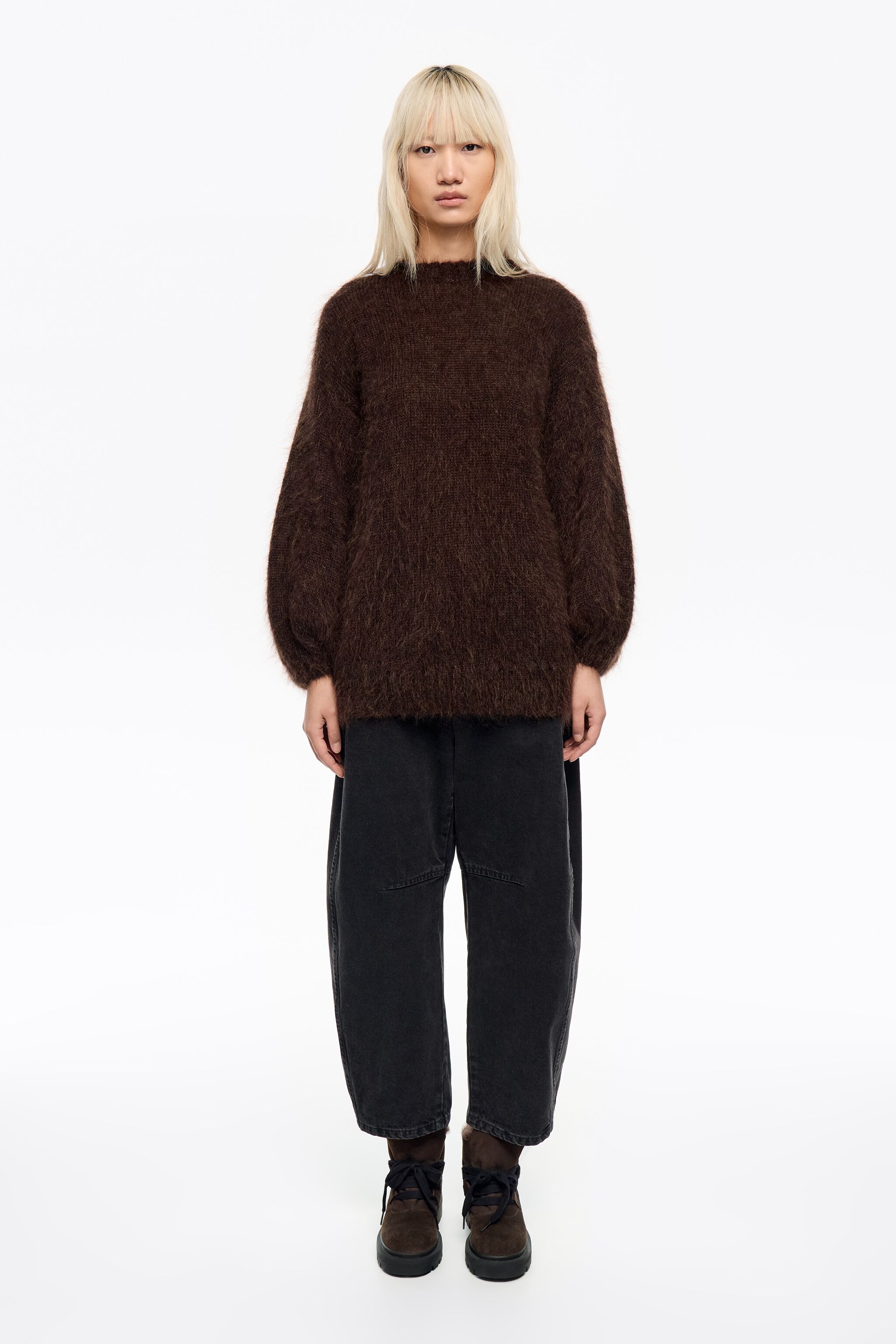 BARREL - Jeans pretos lavados