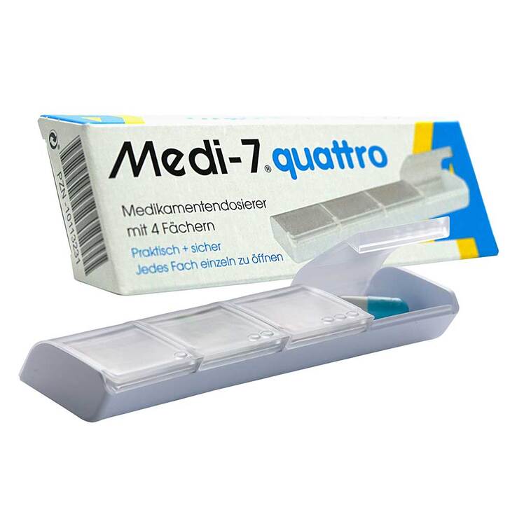 Medi 7 quattro Medikamentendosierer 4-Fächer weiß, 1 St