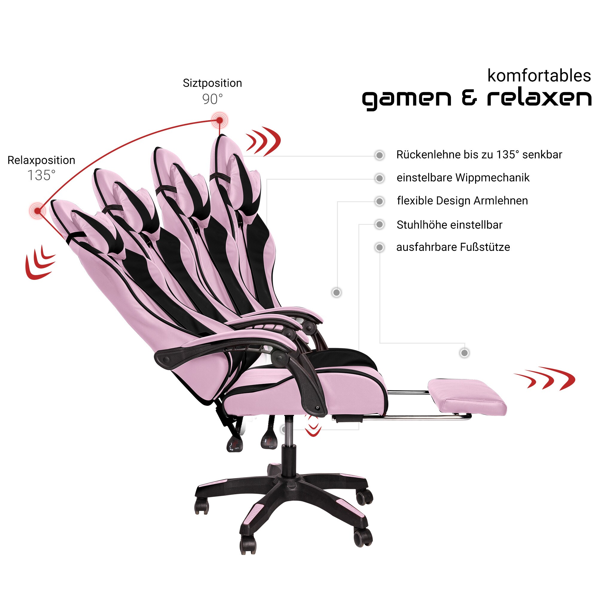 Chefsessel Stuhl Home Office Chair RacingBürostuhl Sportsitz Büro Stuhl