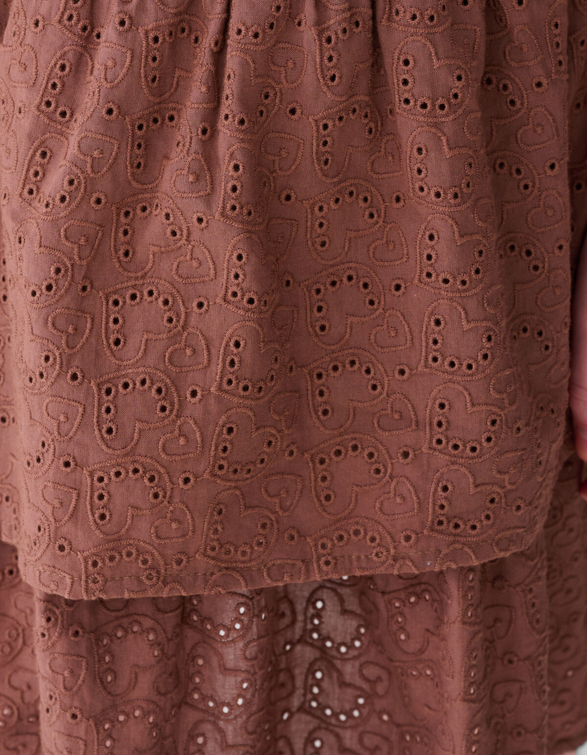 Embroidery Mini Rok Bruin