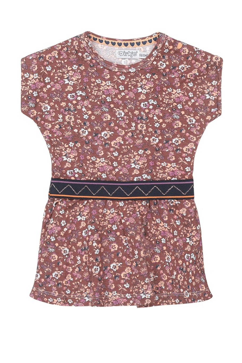Dirkje A-lijn jurk met all over print multi