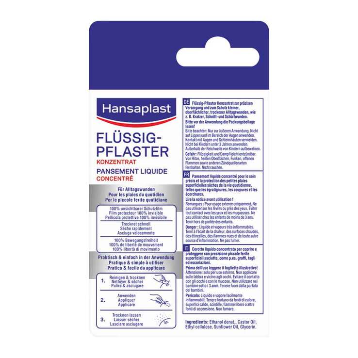 Hansaplast Zweite Haut Schutz Flüssig- Pflaster Konzentrat , 10 ml