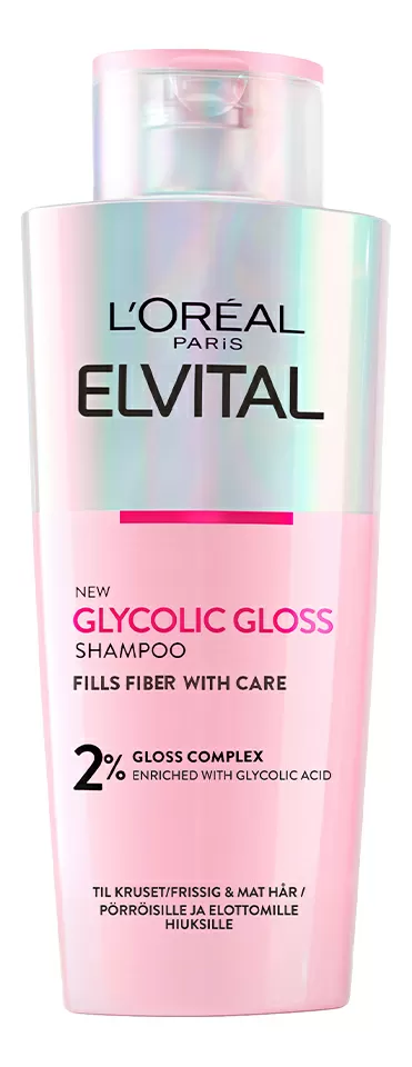L'Oréal Paris Elvital Glycolic Gloss Shampoo For Normal Hair - 200 ml.