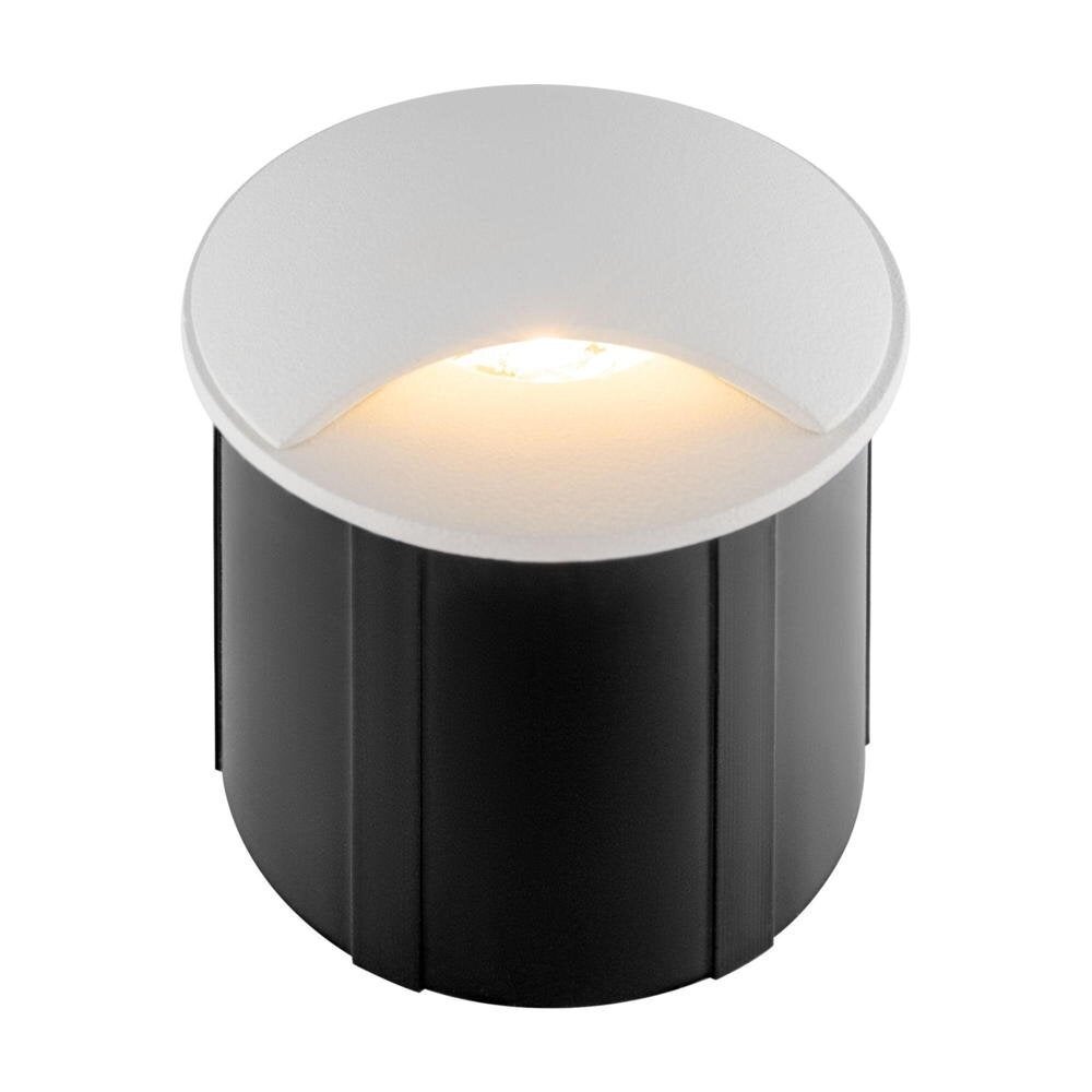 LED inbouwspot Biscotti in wit en zwart, 3W, 30lm, IP65, 3000K