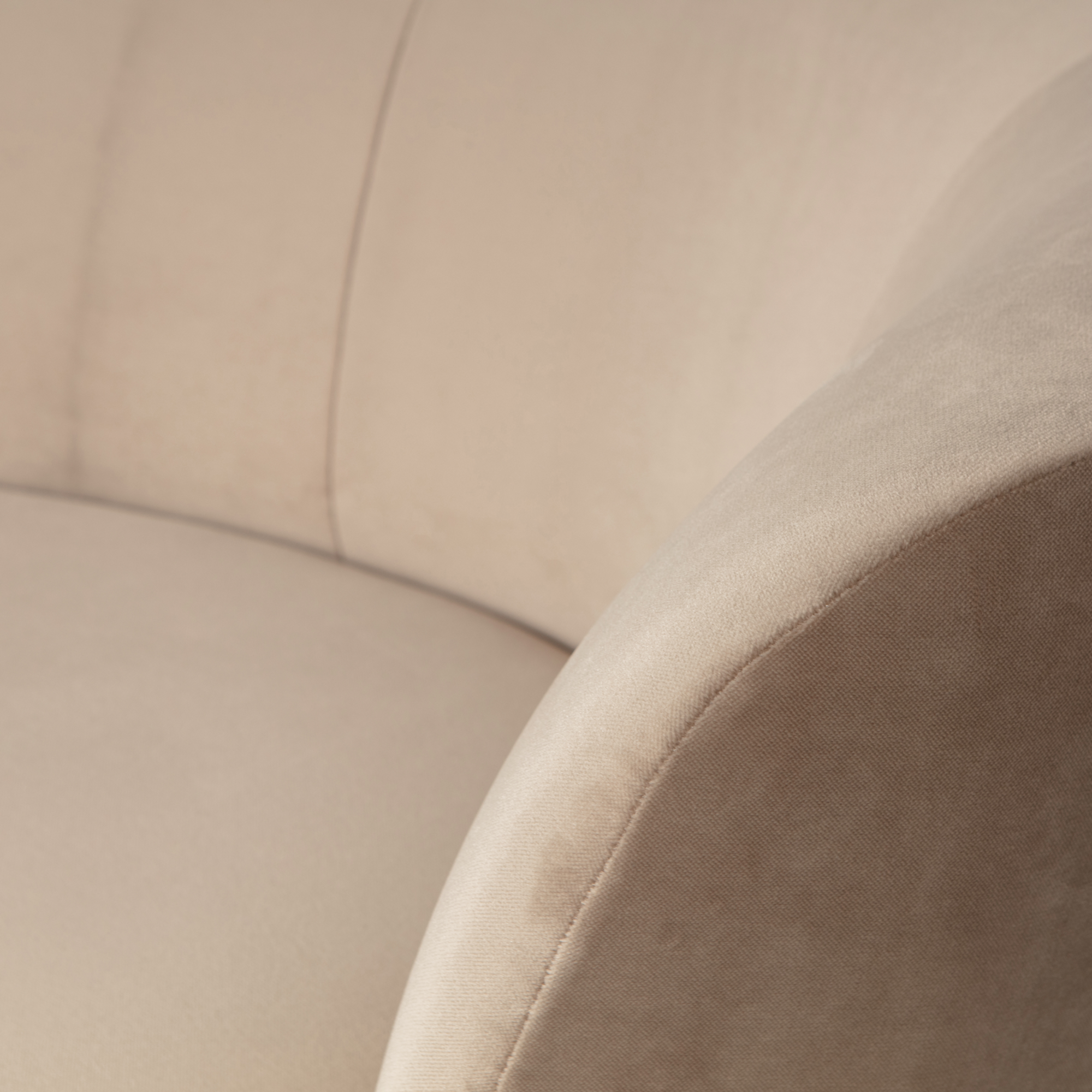 Lounge fauteuil Sara Sara Lounge Fauteuil Rechts - Fluweel - Khaki