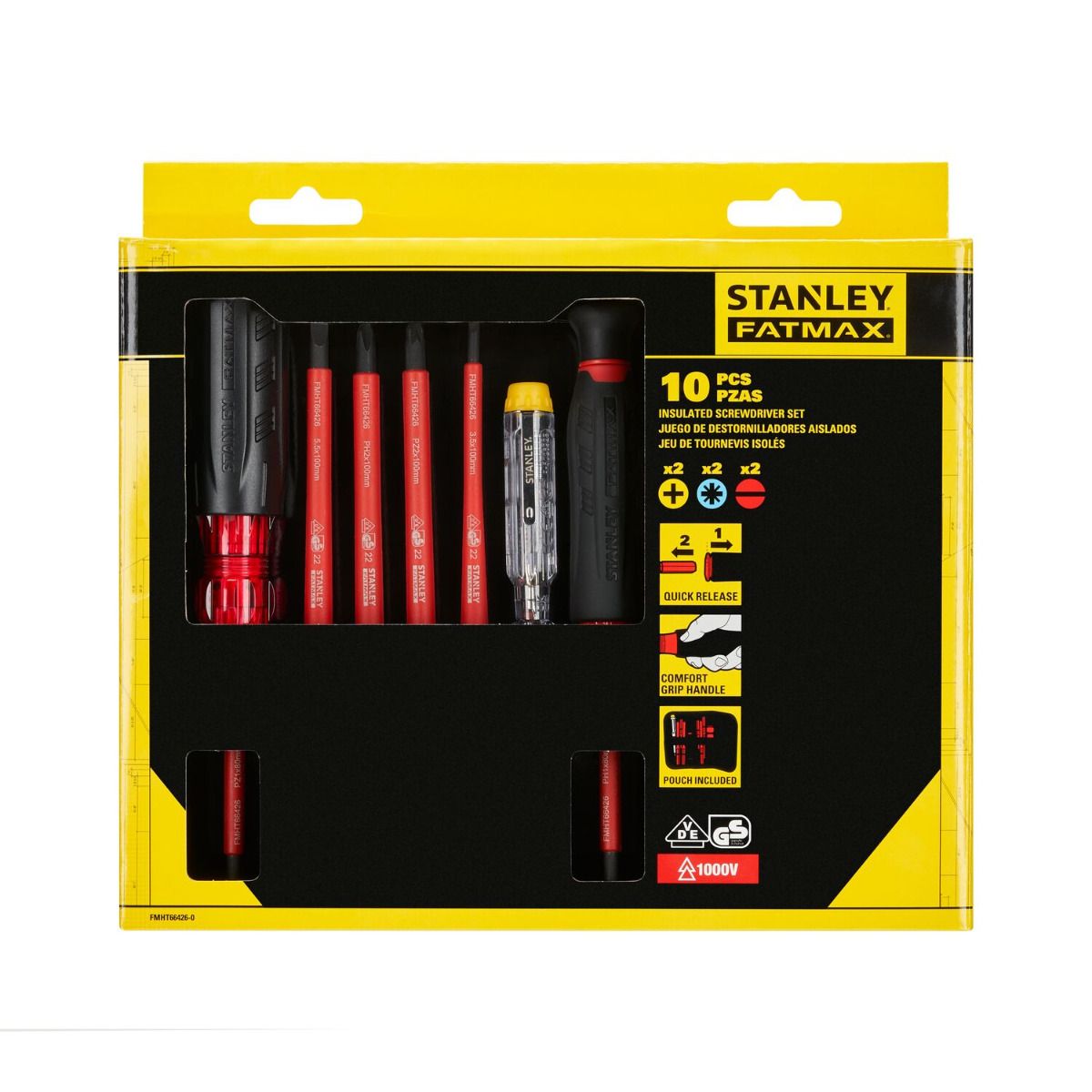 Stanley FMHT66426-0 Multi-bit schroevendraaierset VDE 10-delig
