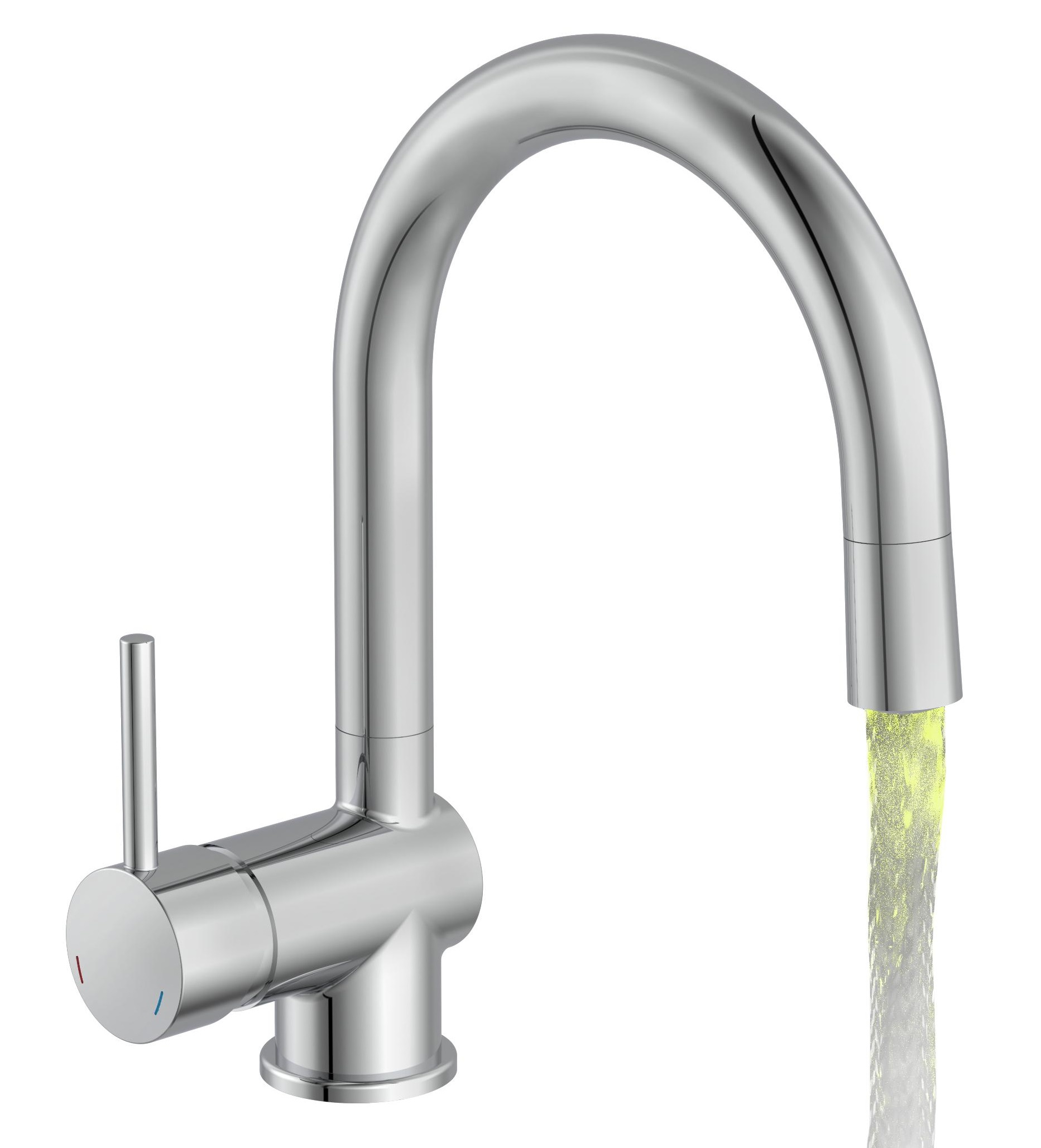 Schutte STELLA LED-ééngreepsmengkraan keuken, chroom