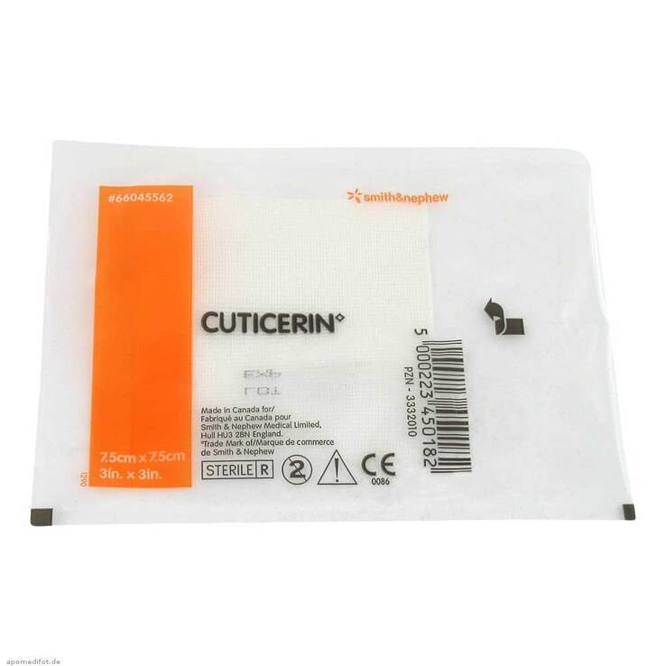 Cuticerin 7,5x7,5cm Gaze mit S, 1 St