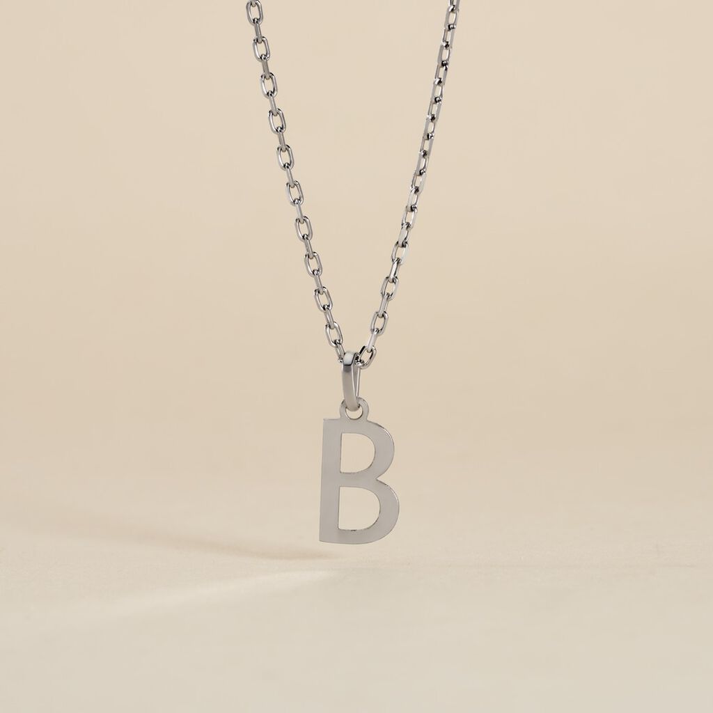Pendentif Ionia Lettre Or Blanc