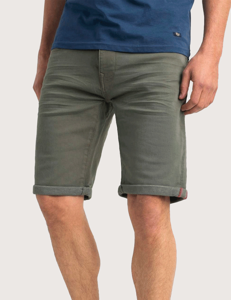 PETROL IND SHORT DENIM DUSTY ARMY