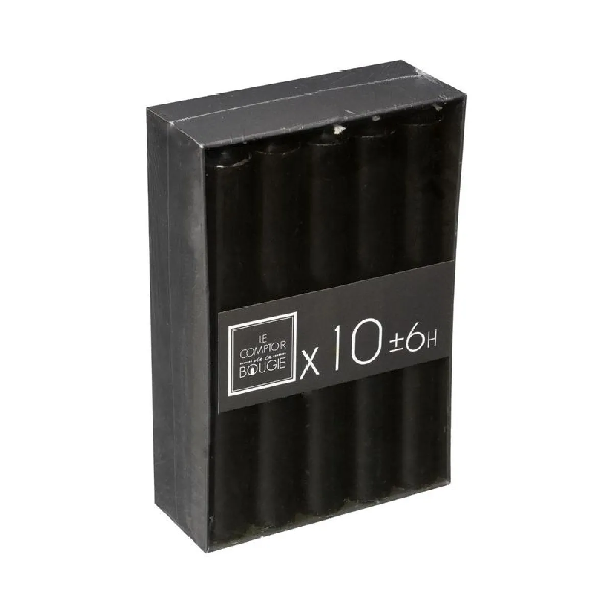 But Bougies x10 HUGO Noires - 16 cm
