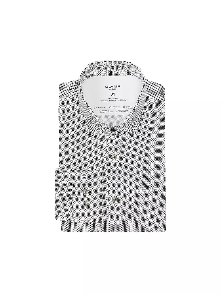 OLYMP NO.6 Hemd  Super Slim weiss