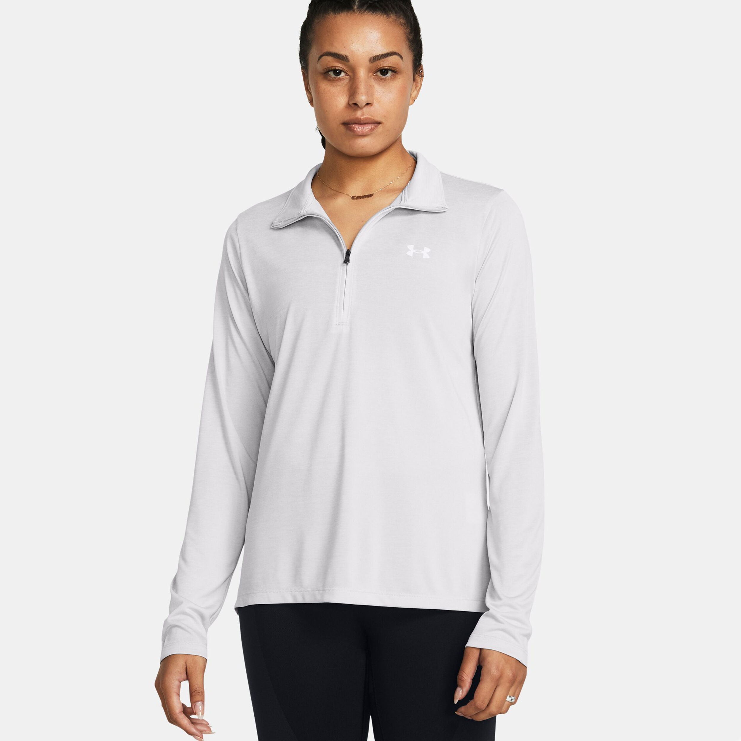 Under Armour Tech Half-Zip Twist Haut Manches Longues Femmes - Gris