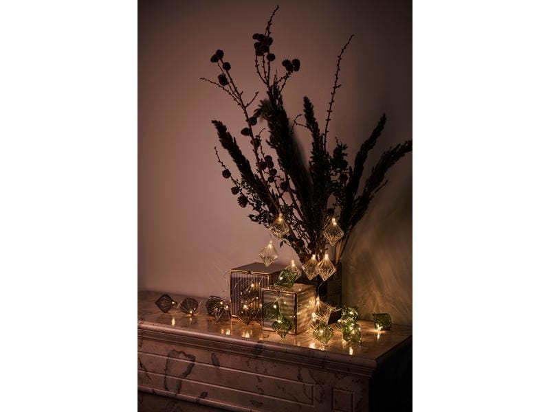 Sirius LED-Lichterkette Nellie, 8 LED, 1.5 m, Transparent LED Lichterkette in Diamentenform