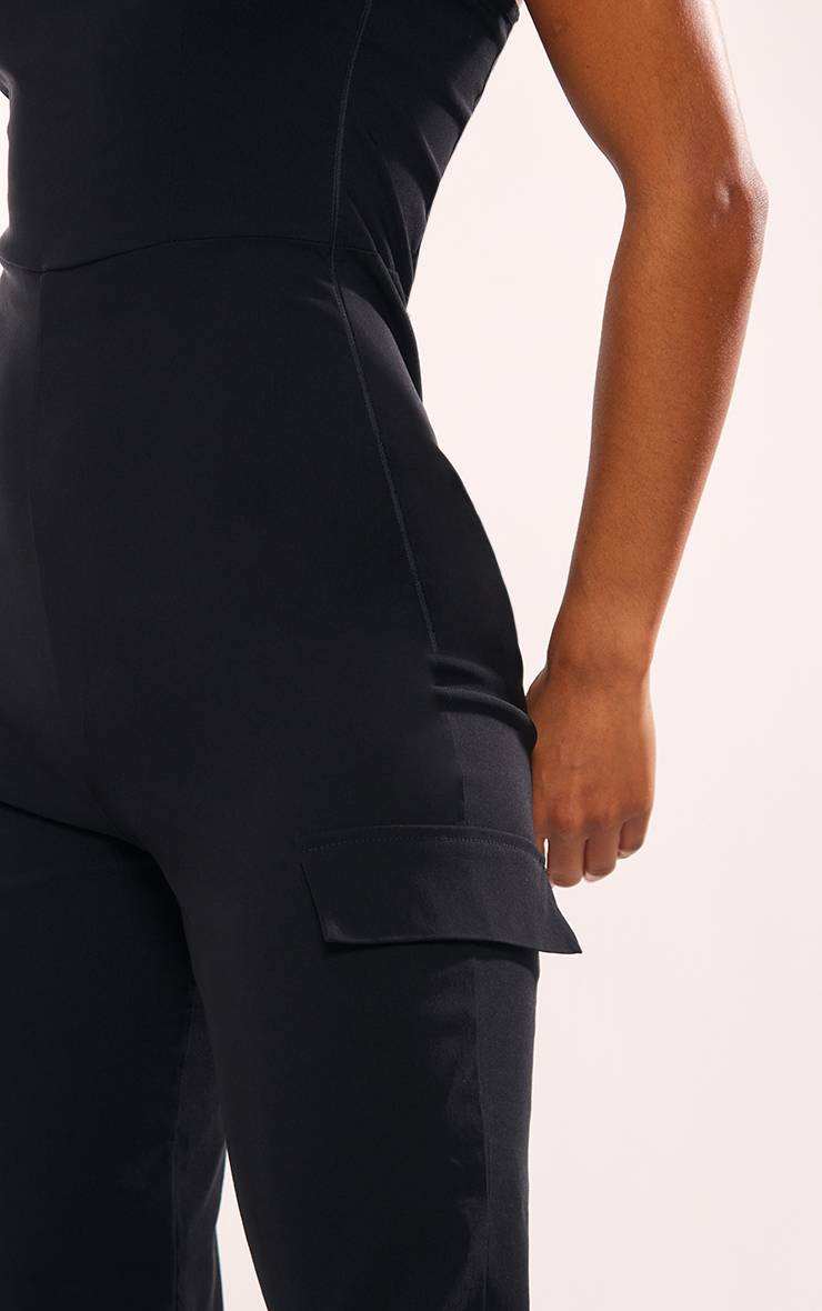 Noir Combinaison Bandeau Corset Style Cargo
