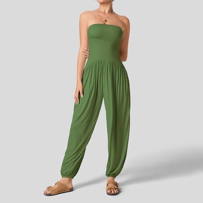 Hotarium - Strapless effen harem jumpsuit