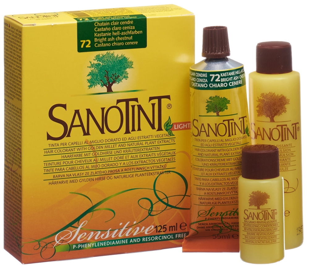 SANOTINT Sensitive Light Haarfarbe 72 kastanie hell-aschfarbe 1 Stk