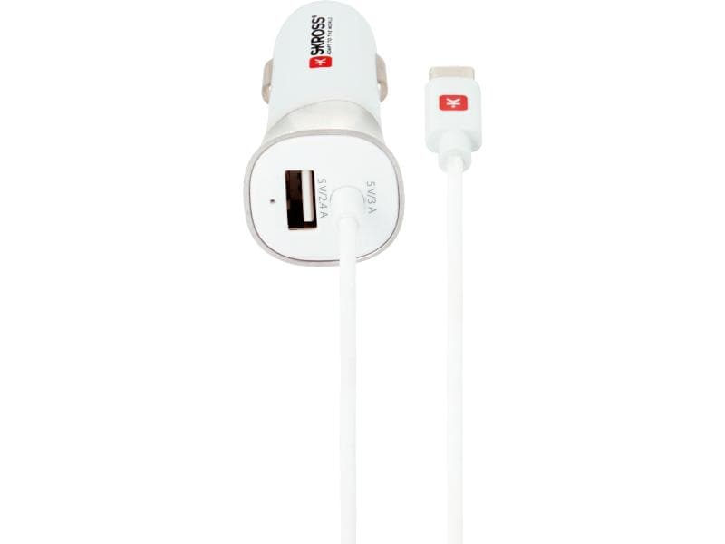 SKROSS Autoladegerät 2.900618 3.0 A / 2.4 A   USB C Smartphones unterwegs bequem mit Energie versorgen