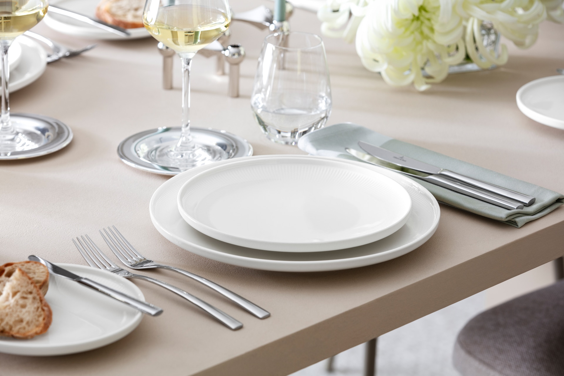 Villeroy & Boch Speiseteller AFINA Porzellan weiß