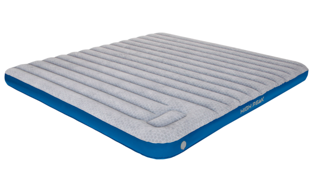 High Peak Air bed Cross Beam Extra Long Luftbett mit integrierter Pumpe hellgrau/blau
