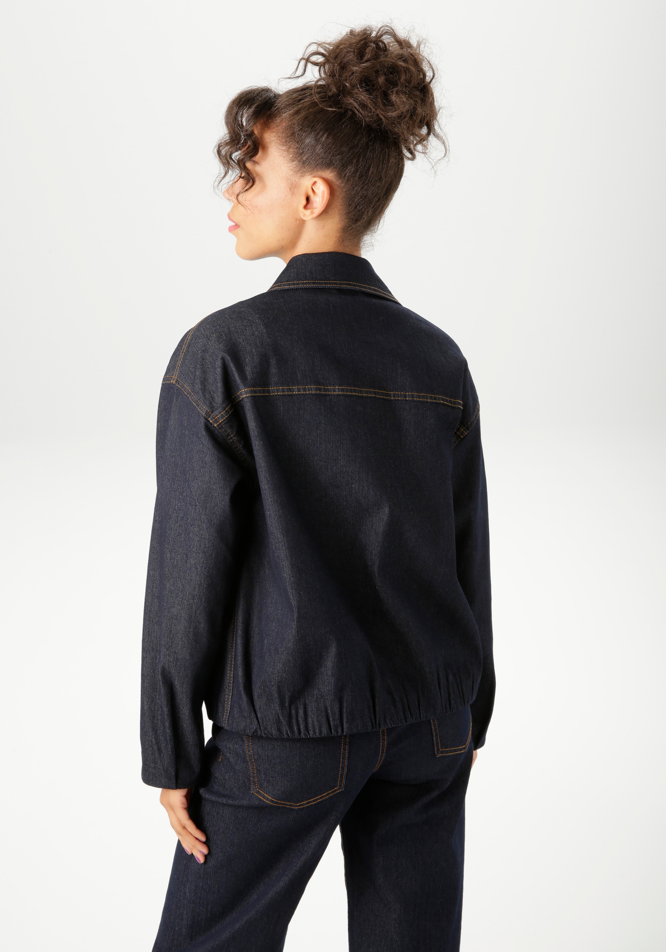 Aniston CASUAL Jeansjacke mit verdeckten Druckknöpfen zu schliessen - NEUE KOLLEKTION