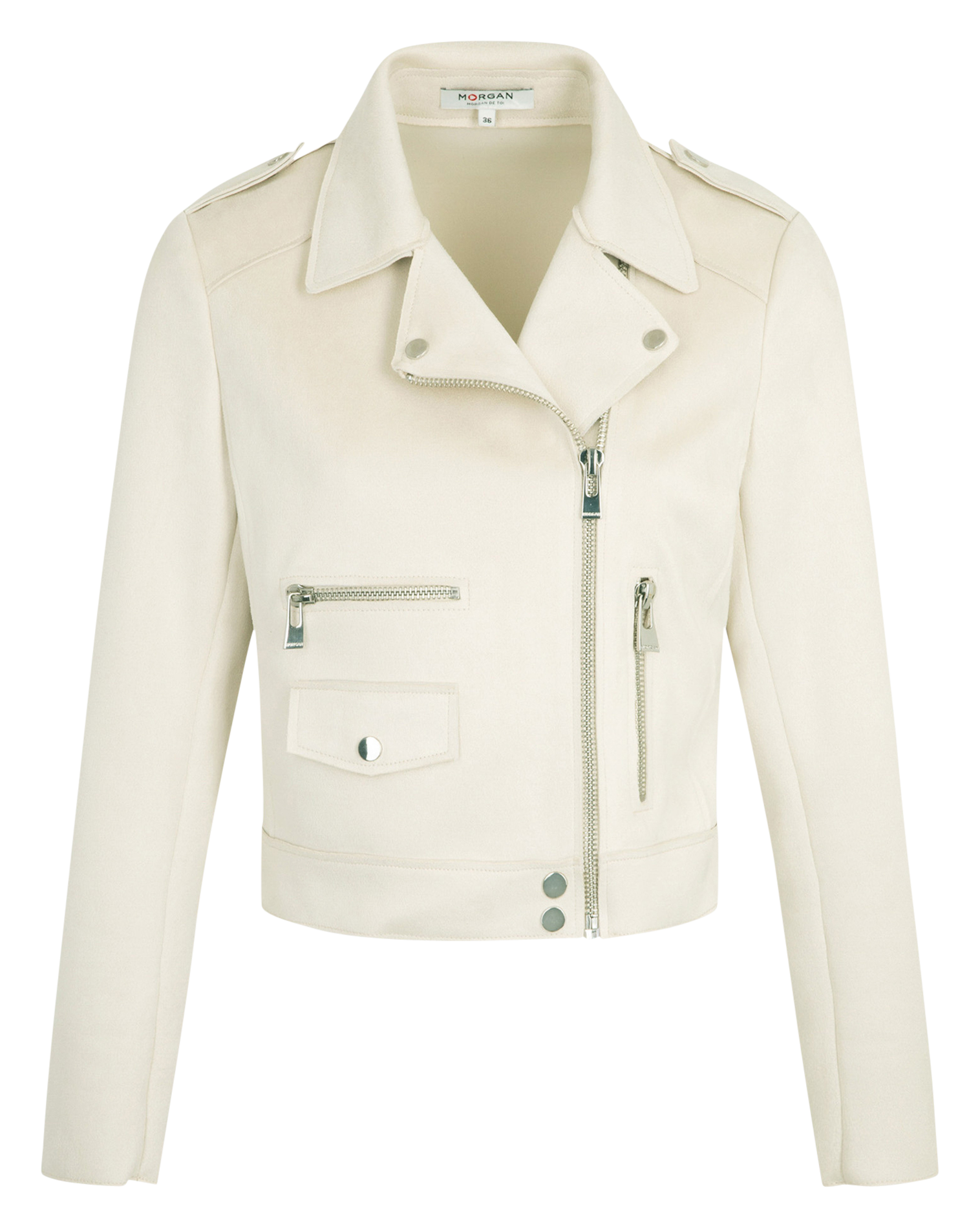GOUSMI - Blouson court zippé| Beige