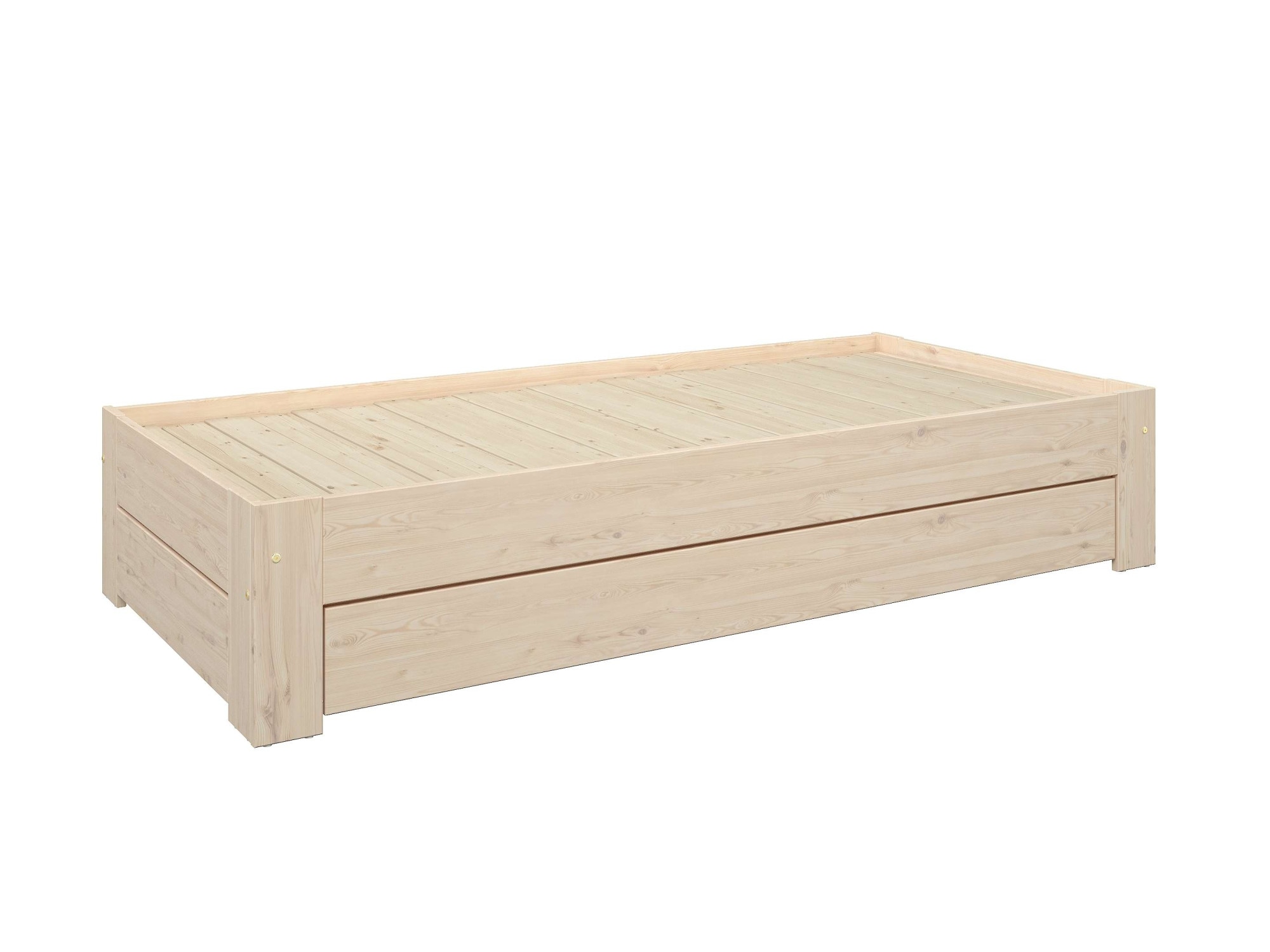 Home affaire Massivholzbett »Imme, ausziehbar 90cm-180cm, ideal für Schlafbesuch, mit Lattenrost« Liegefläche 2x 90x200cm,  Massive Kiefer, Schubkasten optional, Belastbarkeit 180 KG