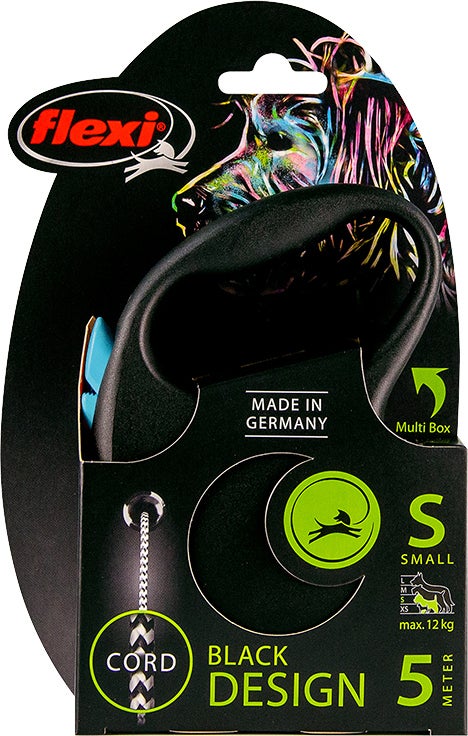 Flexi rollijn Black Design koord S blauw 5 m