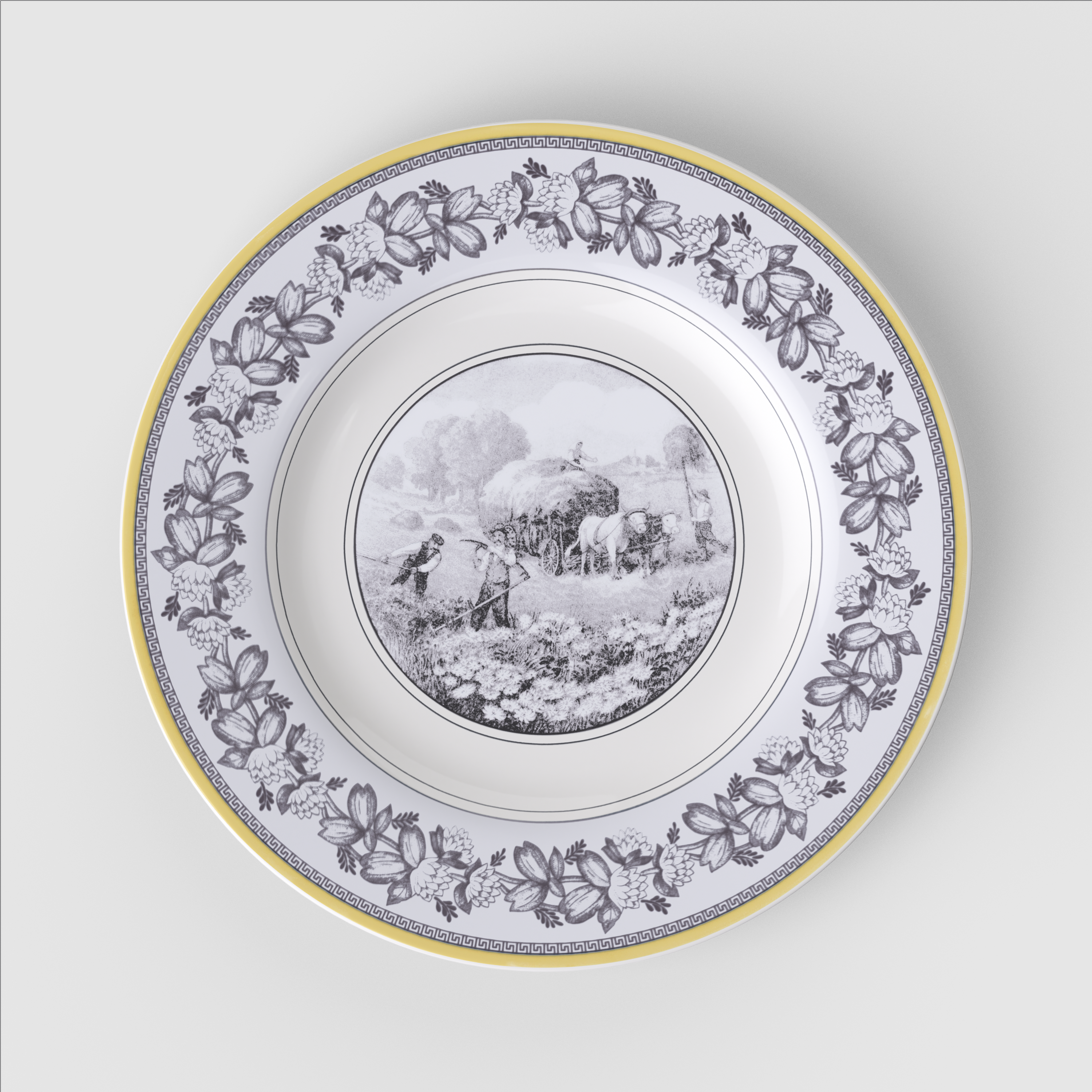 Audun Dinner plate Multi-colored, 10.7'', Premium Porcelain