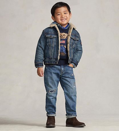 Polo Ralph Lauren Denimjakke m. For - Blå
