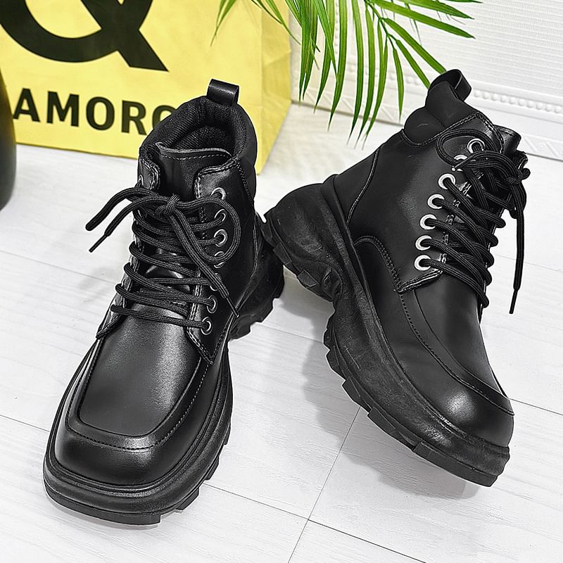 Tanzanite - Veterschoenen met plateauzool
