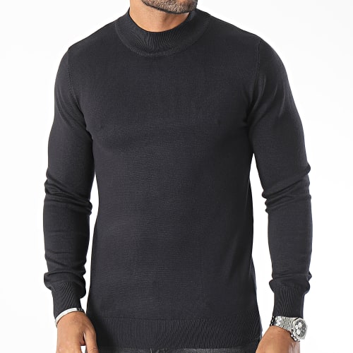 Pull Col Montant Noir