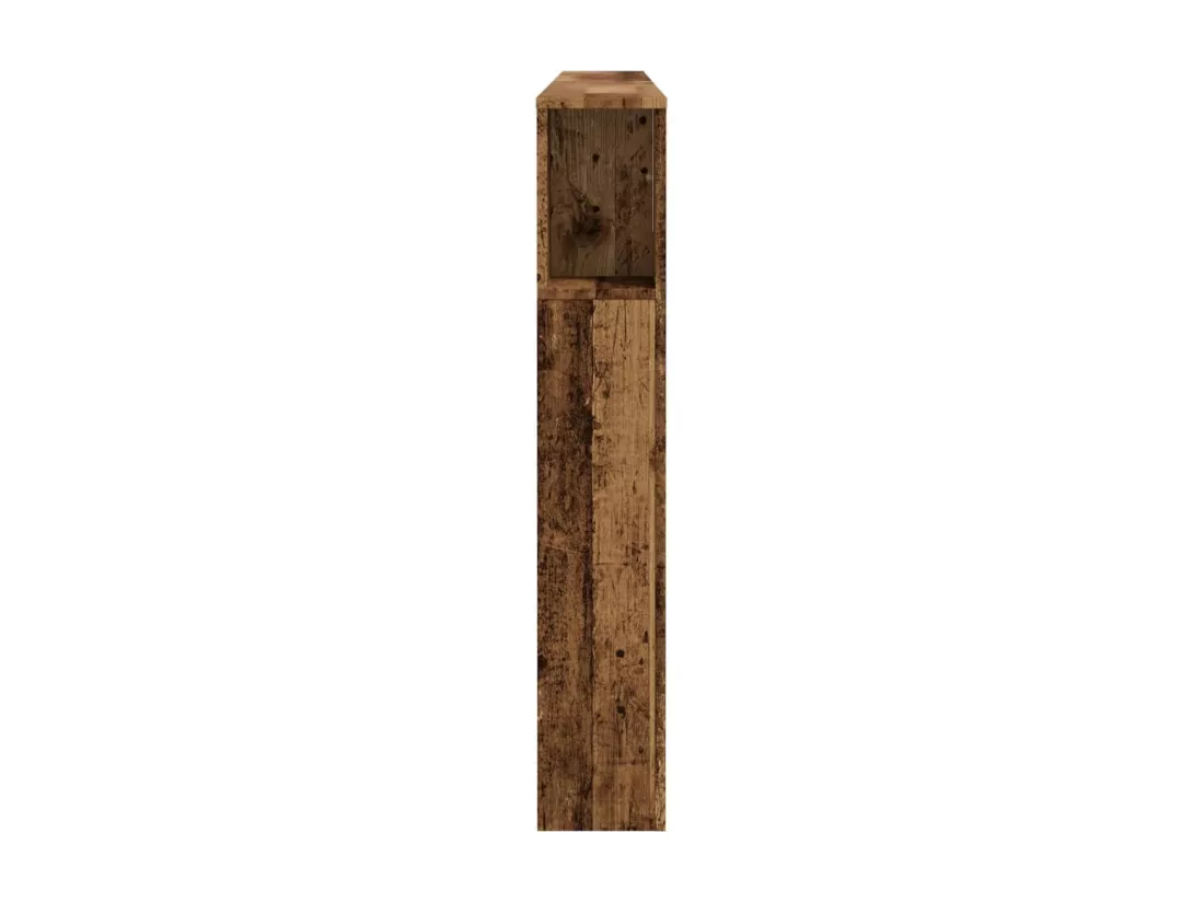 Armoire de tête de lit vieux bois 200x18,5x102,5 cm