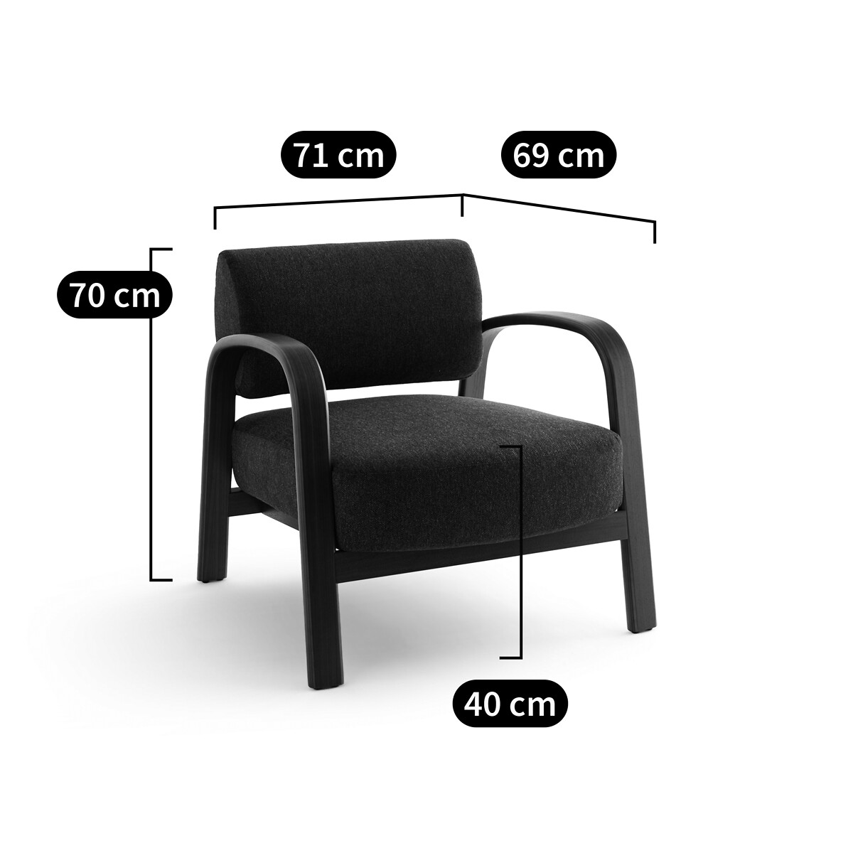 LA REDOUTE INTERIORS<br>Poltrona vintage em madeira compensada de bétula, flexível
