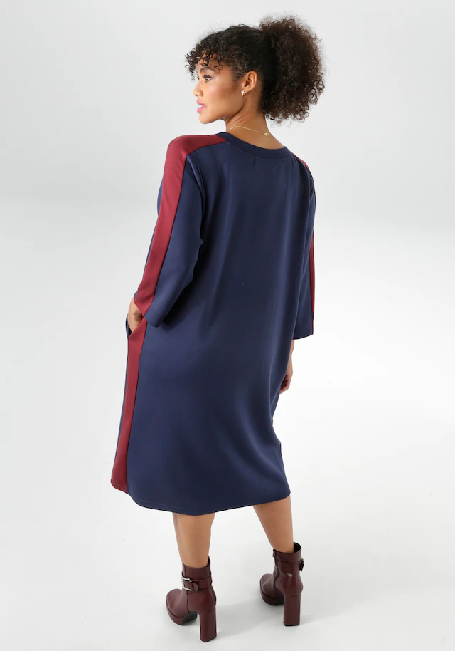 Aniston PLUS Sweatkleid Eingrifftaschen aus super weichen, elastischen Jersey-Qualität - NEUE KOLLEKTION