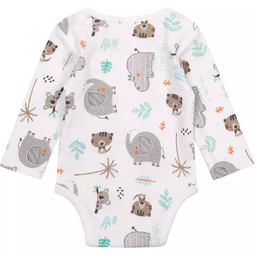 MINOTI 3er-Pack Bodys GrünWeißGrau