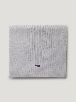 Conjunto de gorro e cachecol com estampa de bandeira